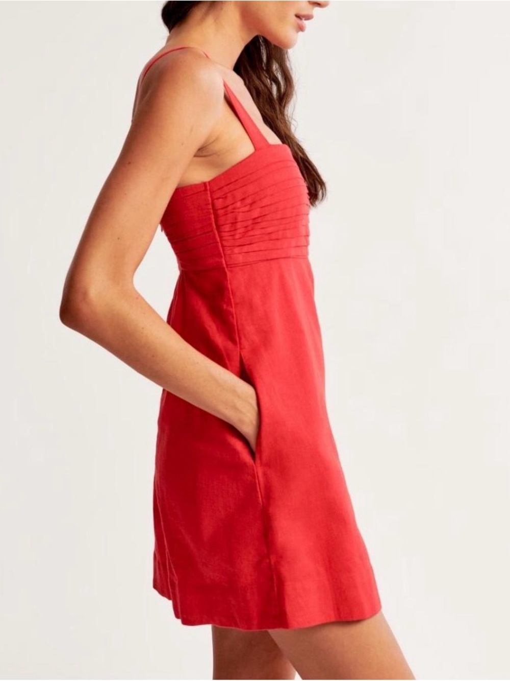 Abercrombie & Fitch Red Sleeveless Mini Dress